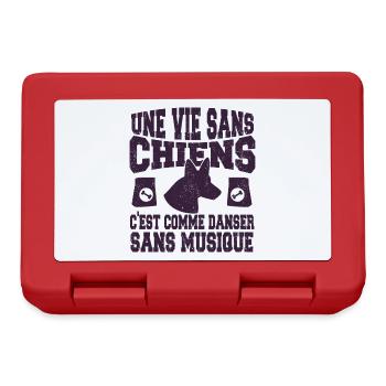 Vie Sans Chiens C'est Comme Danser Sans Musique - Boîte à goûter - rouge - Devant
