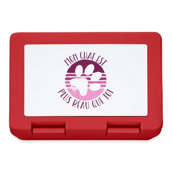 Mon Chat Est Plus Beau Que Toi - Boîte à goûter - rouge - Devant