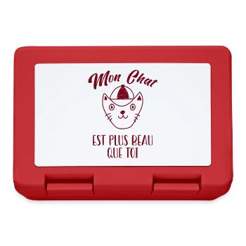 Mon Chat Est Plus Beau Que Toi - Boîte à goûter - rouge - Devant