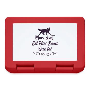 Mon Chat Est Plus Beau Que Toi - Boîte à goûter - rouge - Devant