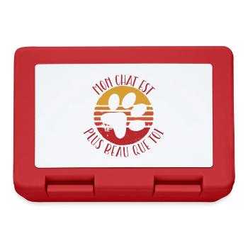 Mon Chat Est Plus Beau Que Toi - Boîte à goûter - rouge - Devant