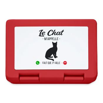 Le Chat M'appelle Faut Que J'y Aille - Boîte à goûter - rouge - Devant