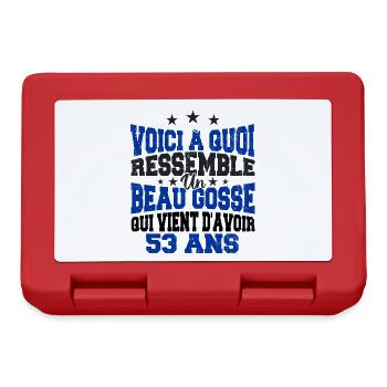 Voici à Quoi Ressemble Un BeauGosse 53 ans, Cadeau - Boîte à goûter - rouge - Devant