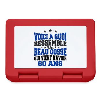 Voici à Quoi Ressemble Un BeauGosse 60 ans, Cadeau - Boîte à goûter - rouge - Devant