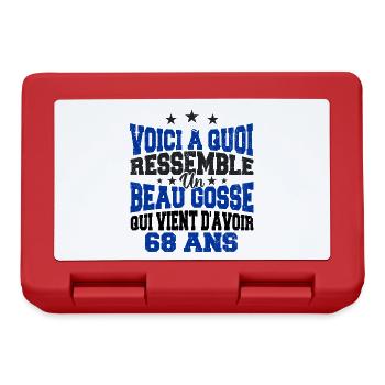 Voici à Quoi Ressemble Un BeauGosse 68 ans, Cadeau - Boîte à goûter - rouge - Devant