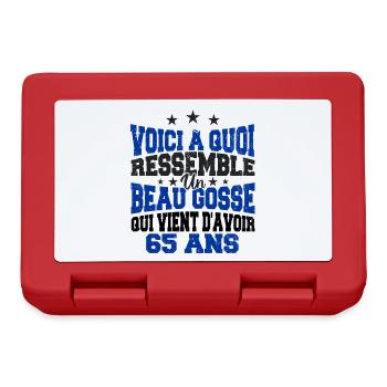 Voici à Quoi Ressemble Un BeauGosse 65 ans, Cadeau - Boîte à goûter - rouge - Devant
