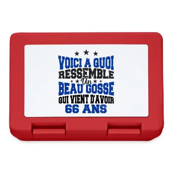 Voici à Quoi Ressemble Un BeauGosse 66 ans, Cadeau - Boîte à goûter - rouge - Devant