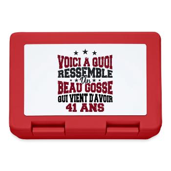 Voici à Quoi Ressemble Un BeauGosse 41 ans, Cadeau - Boîte à goûter - rouge - Devant