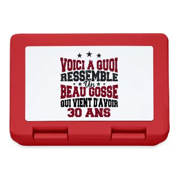 Voici à Quoi Ressemble Un BeauGosse 30 ans, Cadeau - Boîte à goûter - rouge - Devant
