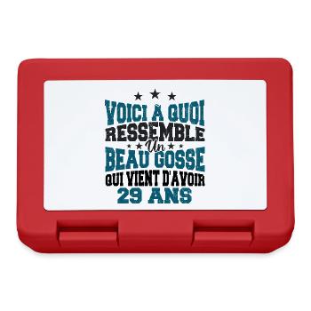 Voici à Quoi Ressemble Un BeauGosse 29 ans, Cadeau - Boîte à goûter - rouge - Devant
