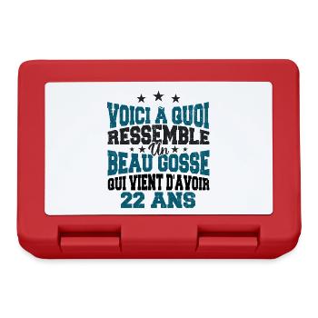 Voici à Quoi Ressemble Un BeauGosse 22 ans, Cadeau - Boîte à goûter - rouge - Devant