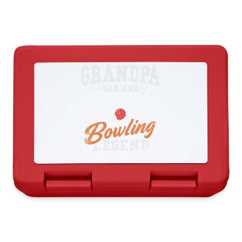 Bowl Design Für Bowler Bowling Grampa Player - Brotdose - Rot - Vorne