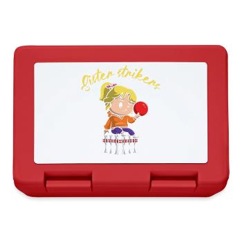 Bowl Design For Bowler Bowling Player Sister - Lunchbox - red - Front