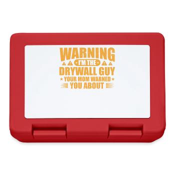 Warning, I am the drywall builder before whom your - Lunchbox - red - Front