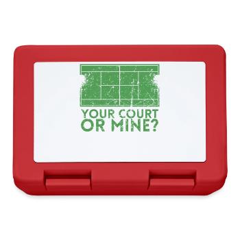 Your court or mine design for tennis players or - Lunchbox - red - Front