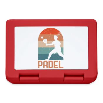 Padel Raquette Ball Retro Design Pour Padel Tennis - Boîte à goûter - rouge - Devant