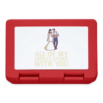 All My Smiles Start With You Design For The Bride - Lunchbox - red - Front