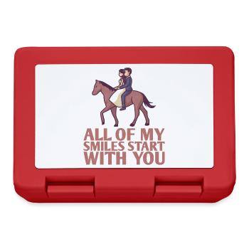 All My Smiles Start With You Design For The Bride - Lunchbox - red - Front