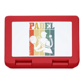 Padel Raquette Ball Retro Design Pour Padel Tennis - Boîte à goûter - rouge - Devant