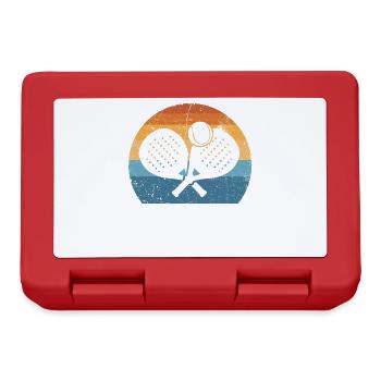 Padel Racket Ball Retro Design For Padel Tennis - Lunchbox - red - Front