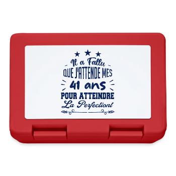 41 ans / perfection - Boîte à goûter - rouge - Devant