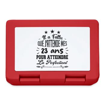23 ans / perfection - Boîte à goûter - rouge - Devant