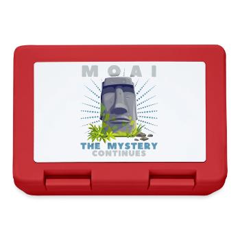 Moai, Steinköpfe, Osterinsel Rapa-Nui - Brotdose - Rot - Vorne
