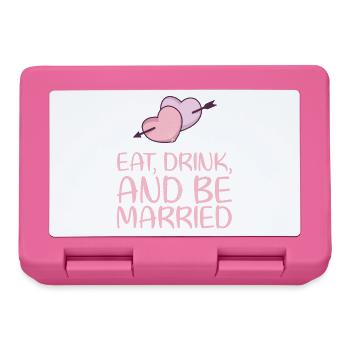 Eat, drink and be married, - Lunchbox - pink - Front