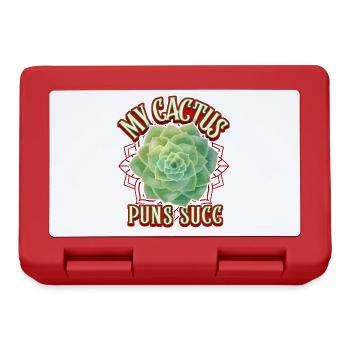 Sukkulenten, succulents, Kaktus-Kakteen Spruch Pun - Brotdose - Rot - Vorne