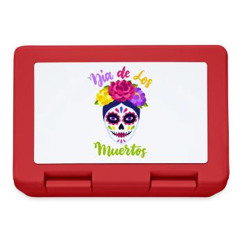 Dia-de-los-Muertos, La-Catrina, Crâne de sucre - Boîte à goûter - rouge - Devant