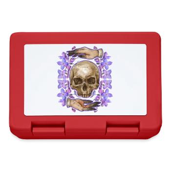 Dia-De-Los-Muertos, Crâne de sucre, Crâne, Crâne - Boîte à goûter - rouge - Devant