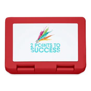 2 points to success for badminton players or - Lunchbox - red - Front