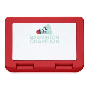 champion de badminton pour les joueurs de badminton ou - Boîte à goûter - rouge - Devant