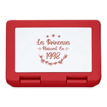 Les princesses naissent en 1998 - Boîte à goûter - rouge - Devant
