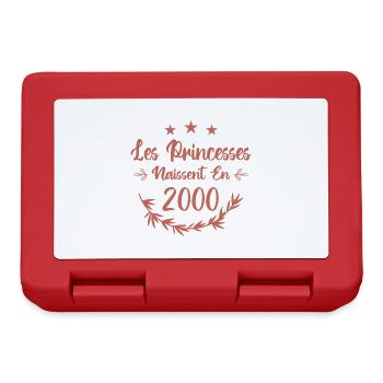 Les princesses naissent en 2000 - Boîte à goûter - rouge - Devant