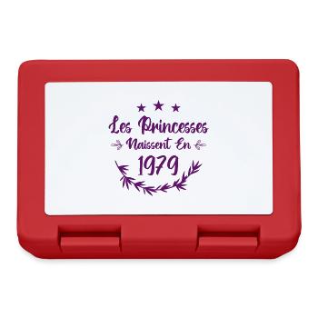 Les princesses naissent en 1979 - Boîte à goûter - rouge - Devant