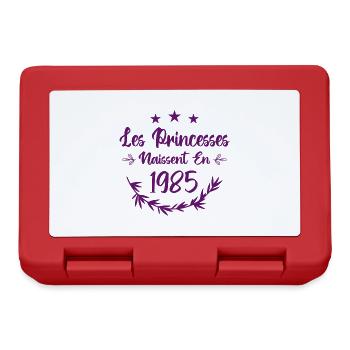 Les princesses naissent en 1985 - Boîte à goûter - rouge - Devant