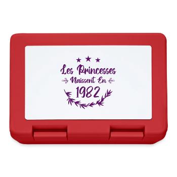 Les princesses naissent en 1982 - Boîte à goûter - rouge - Devant