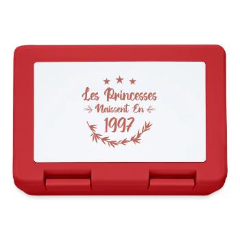 Les princesses naissent en 1997 - Boîte à goûter - rouge - Devant