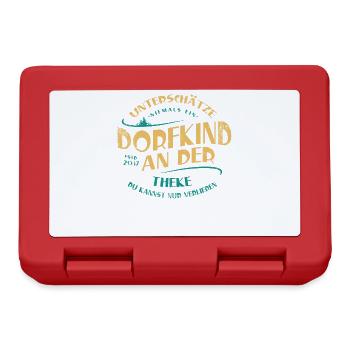 Dorfkind und stolz drauf. Dorfkind - Brotdose - Rot - Vorne