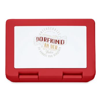 Dorfkind und stolz drauf. Dorfkind - Brotdose - Rot - Vorne