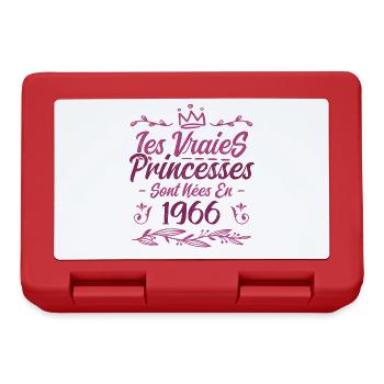 Les Vraies Princesses Sont Nées En 1966 - Boîte à goûter - rouge - Devant