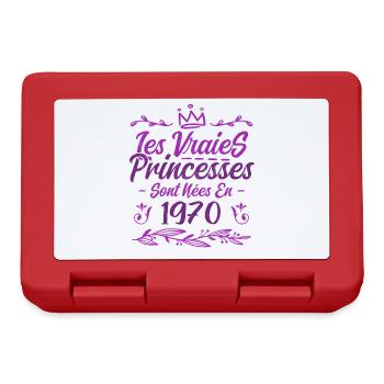 Les Vraies Princesses Sont Nées En 1970 - Boîte à goûter - rouge - Devant