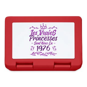 Les Vraies Princesses Sont Nées En 1976 - Boîte à goûter - rouge - Devant