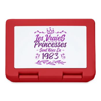 Les Vraies Princesses Sont Nées En 1983 - Boîte à goûter - rouge - Devant