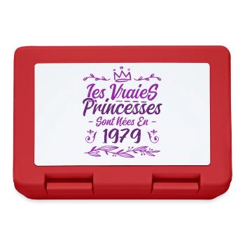 Les Vraies Princesses Sont Nées En 1979 - Boîte à goûter - rouge - Devant