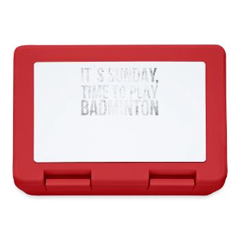 C’est dimanche l’heure de jouer au badminton pour le badminton - Boîte à goûter - rouge - Devant