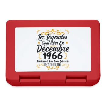 Vintage, Cadeau Anniversaire Décembre 1966 - Boîte à goûter - rouge - Devant