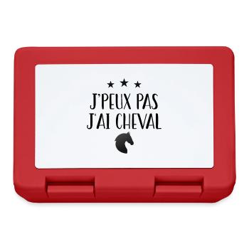 j'peux pas j'ai cheval - Boîte à goûter - rouge - Devant