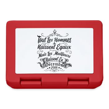les meilleurs naissent en décembre / Décembre 2000 - Boîte à goûter - rouge - Devant